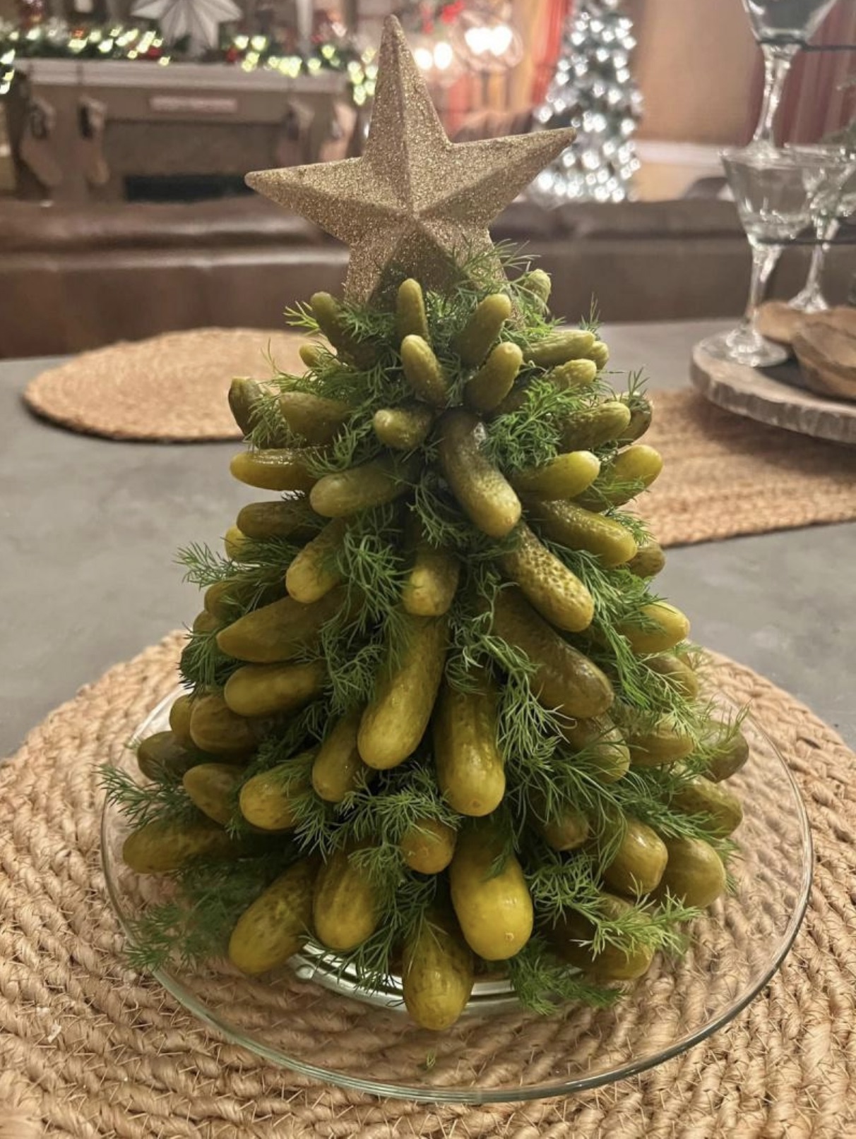 pickle christmas tree appetizer